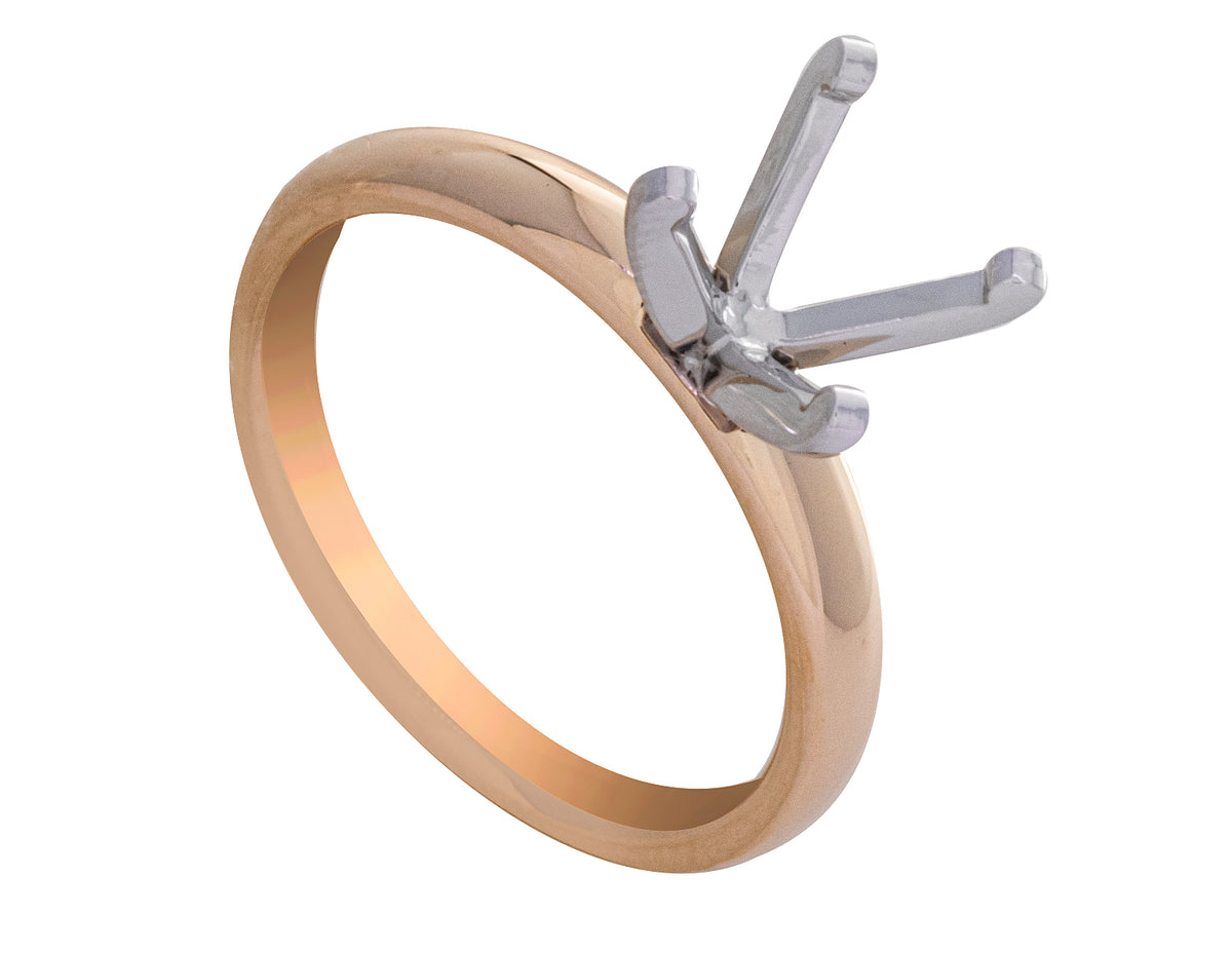 Solitaire Engagement Ring in 14K White Gold