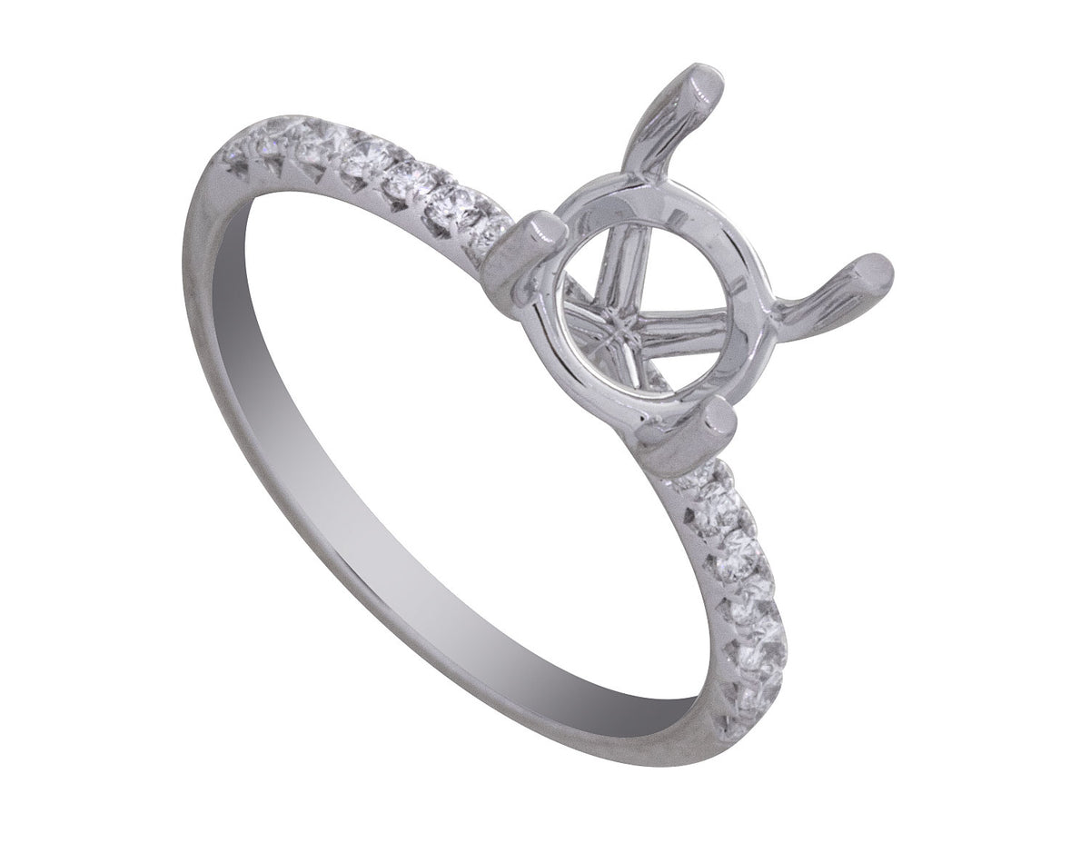 1/5ct. t.w. Diamond Engagement Ring in 14K White Gold