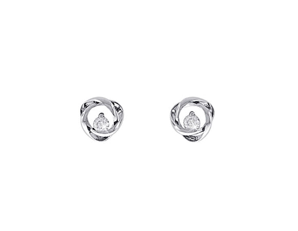 1/10ct. t.w. Kessler 81 Round Diamond Earrings in Sterling Silver