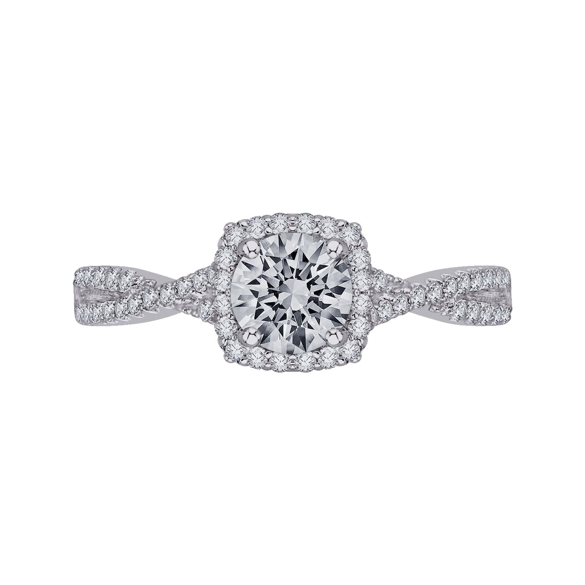 1/3ct. t.w. Round Cut Diamond Engagement Ring in 14K White Gold