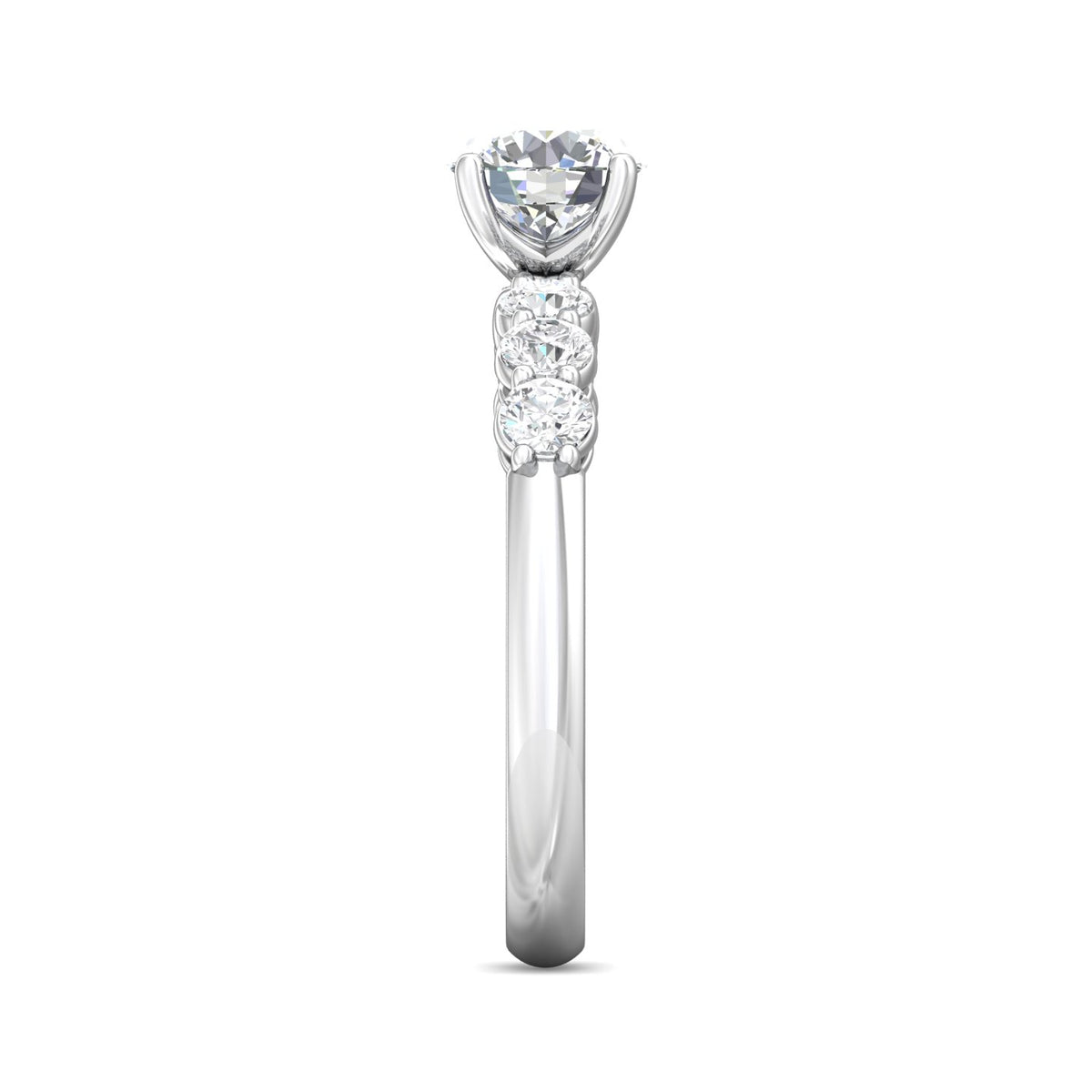 5/8ct. t.w. Round Cut Diamond Engagement Ring in 14K White Gold