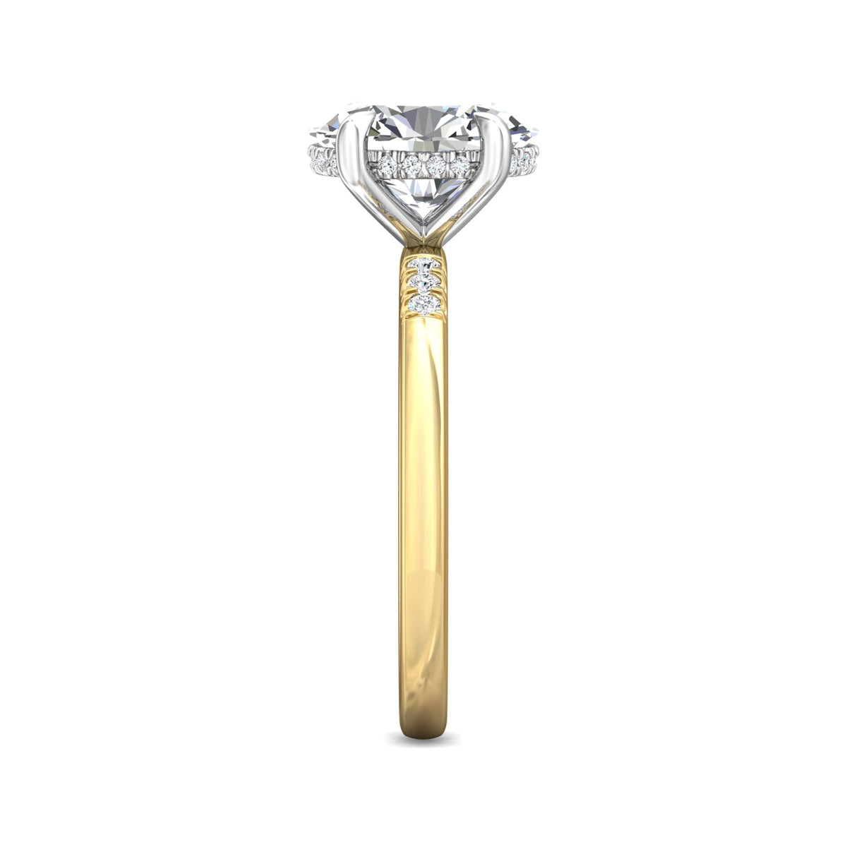 1/8ct. t.w. Diamond Engagement Ring in 14K White and Yellow Gold