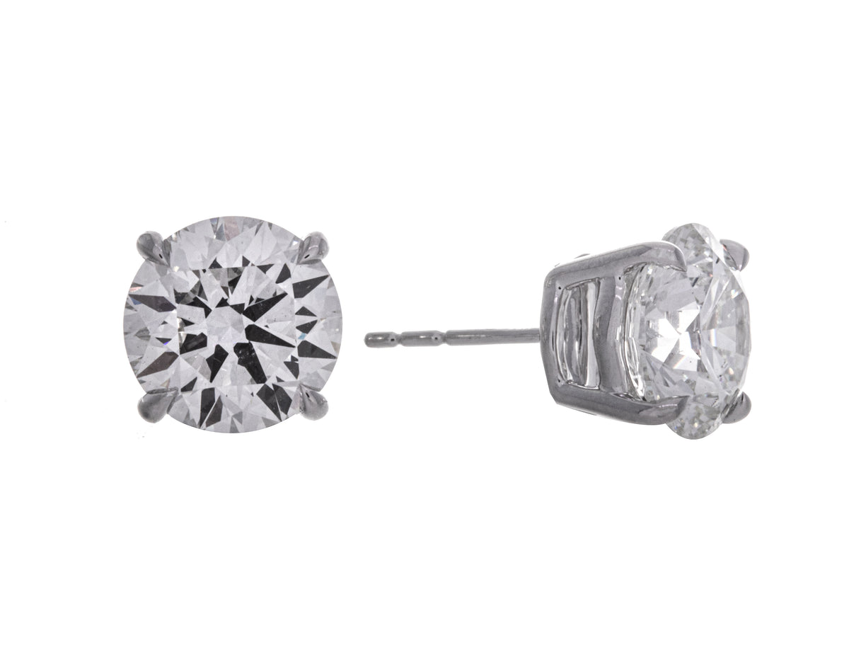 5ct. t.w. Round Brilliant Newborn Lab Created Diamon Stud Earrings in 14K White Gold