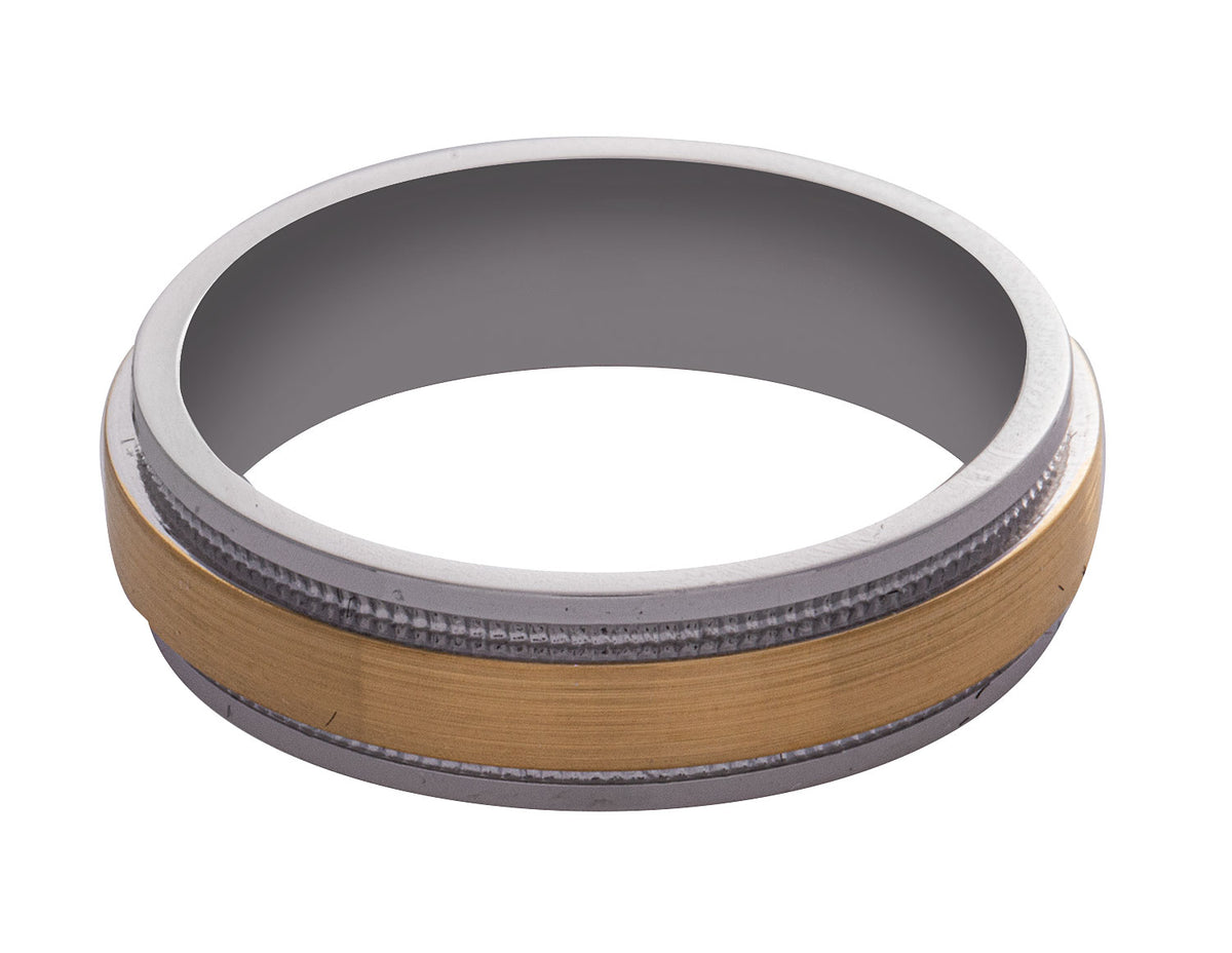 6mm Cobalt Chrome and 14K Yellow Gold Men's Wedding Ring