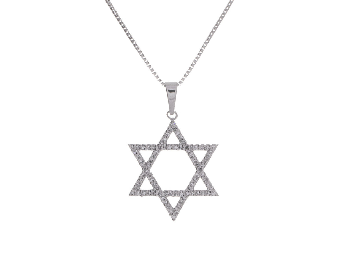 1/4ct. t.w. Diamond Star of David Pendant in Sterling Silver