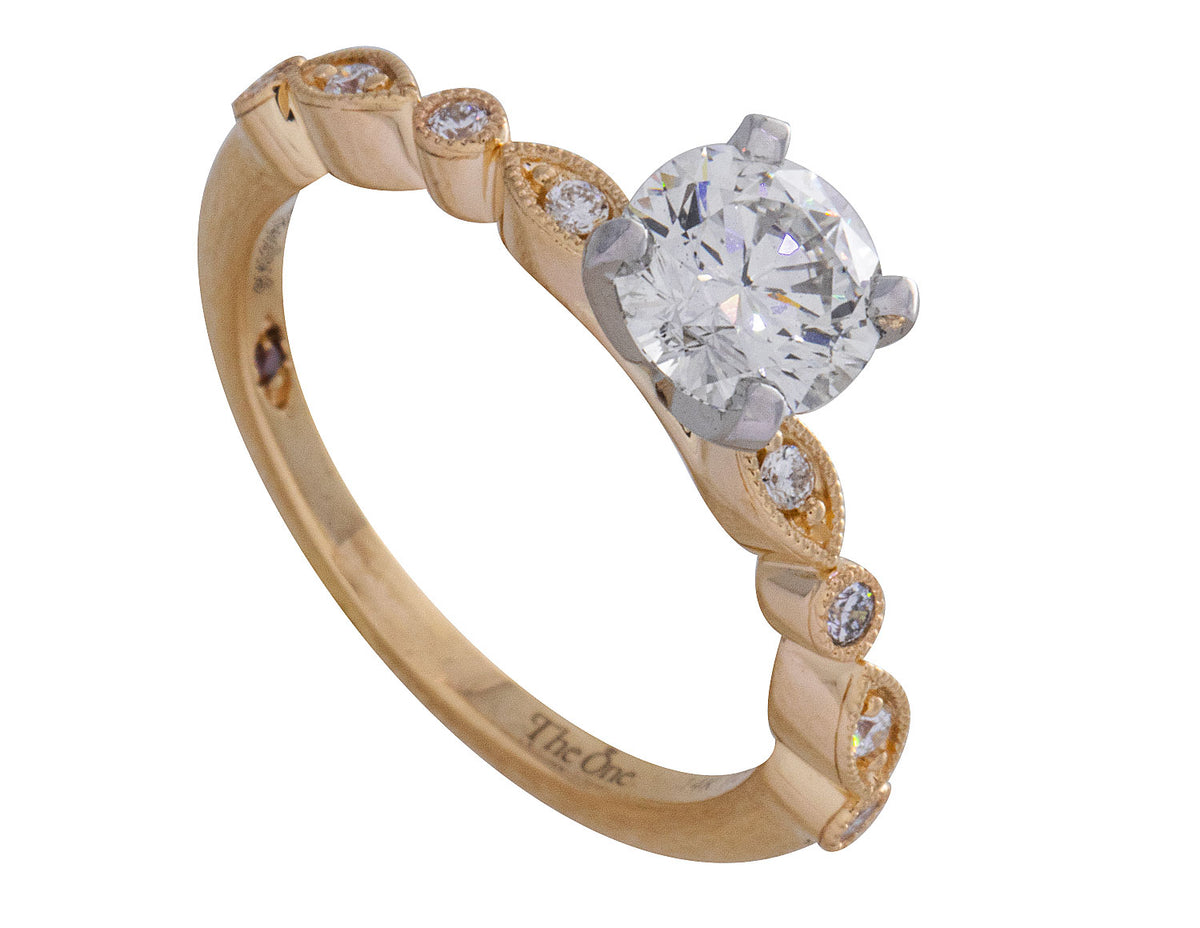 1 5/8ct. t.w. Round Cut Newborn Lab Created Diamond Engagement Ring in 14K Yellow Gold