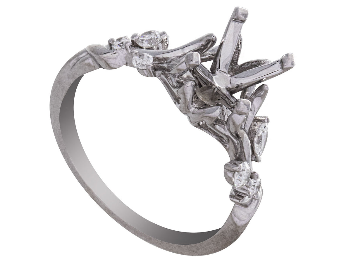 1/5ct. t.w. Diamond Engagement Ring in 14K White Gold