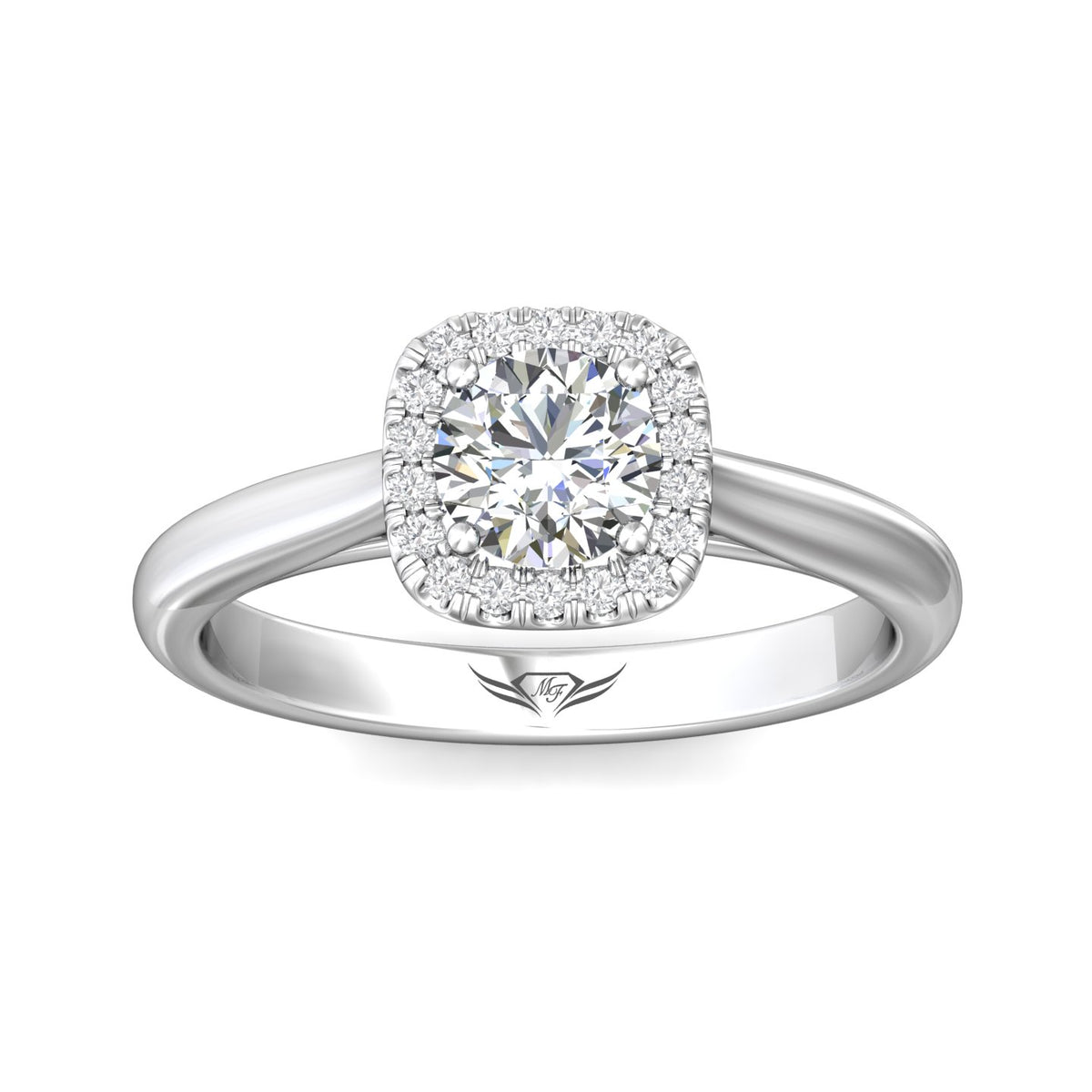 1/7ct. t.w. Diamond Engagement Ring in 14K White Gold