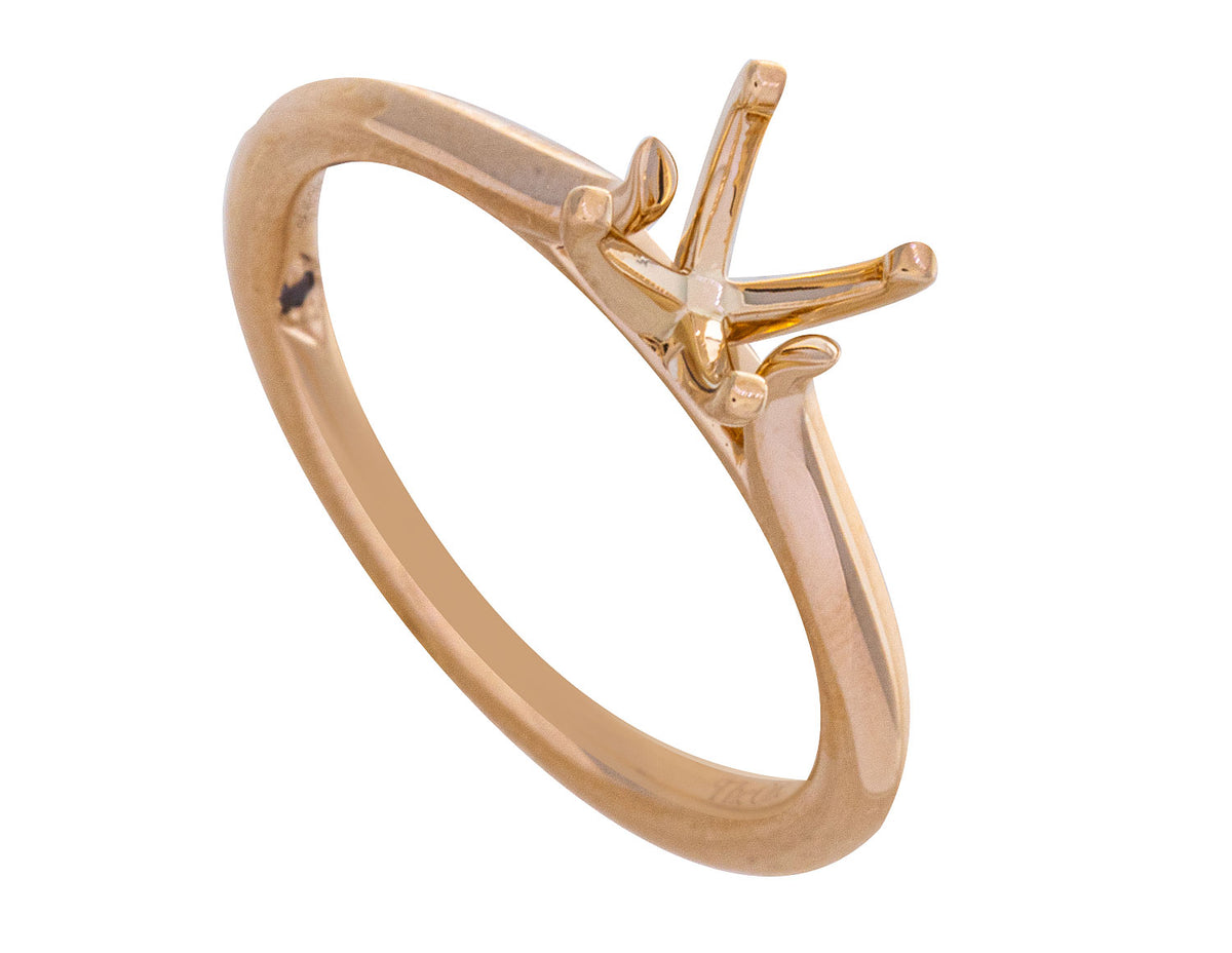 2.2mm Solitaire Engagement Ring in 14K Yellow Gold