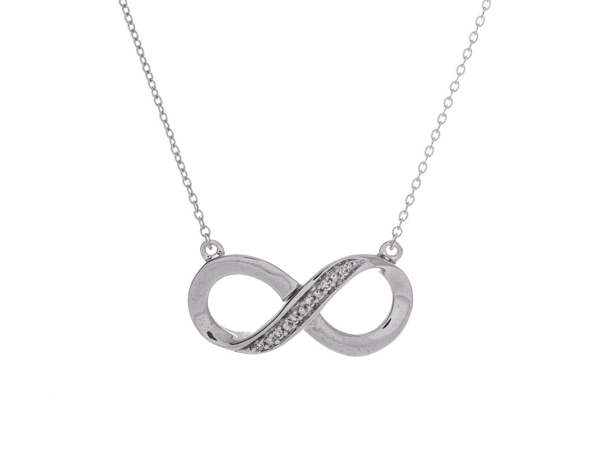 .03ct. t.w. Diamond Infinity Pendant in Sterling Silver