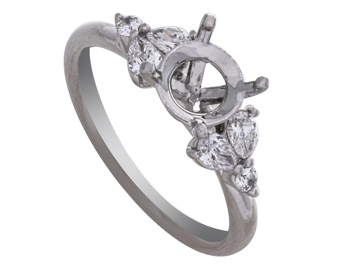 1/3ct. t.w. Kessler 81 Diamond Engagement Ring in Platinum