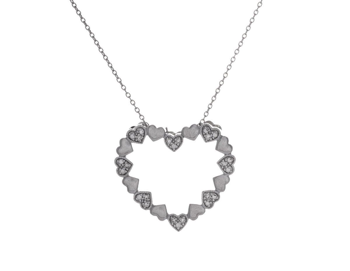 .05ct. t.w. Diamond Heart Pendant in Sterling Silver