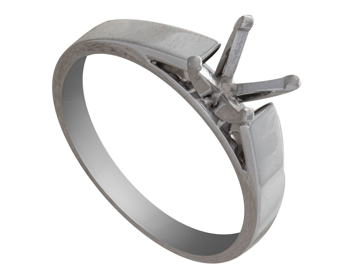 Engagement Ring in 14K White Gold