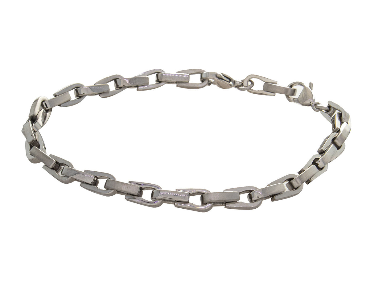 Stainless Steel Polished/Brushed Link Chain Bracelet