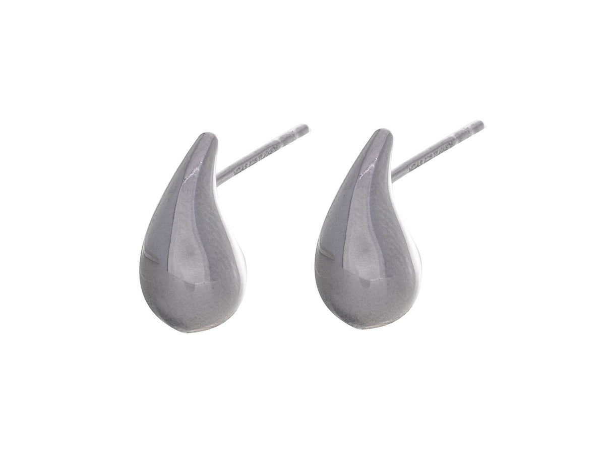 Teardrop Stud Earrings in Sterling Silver