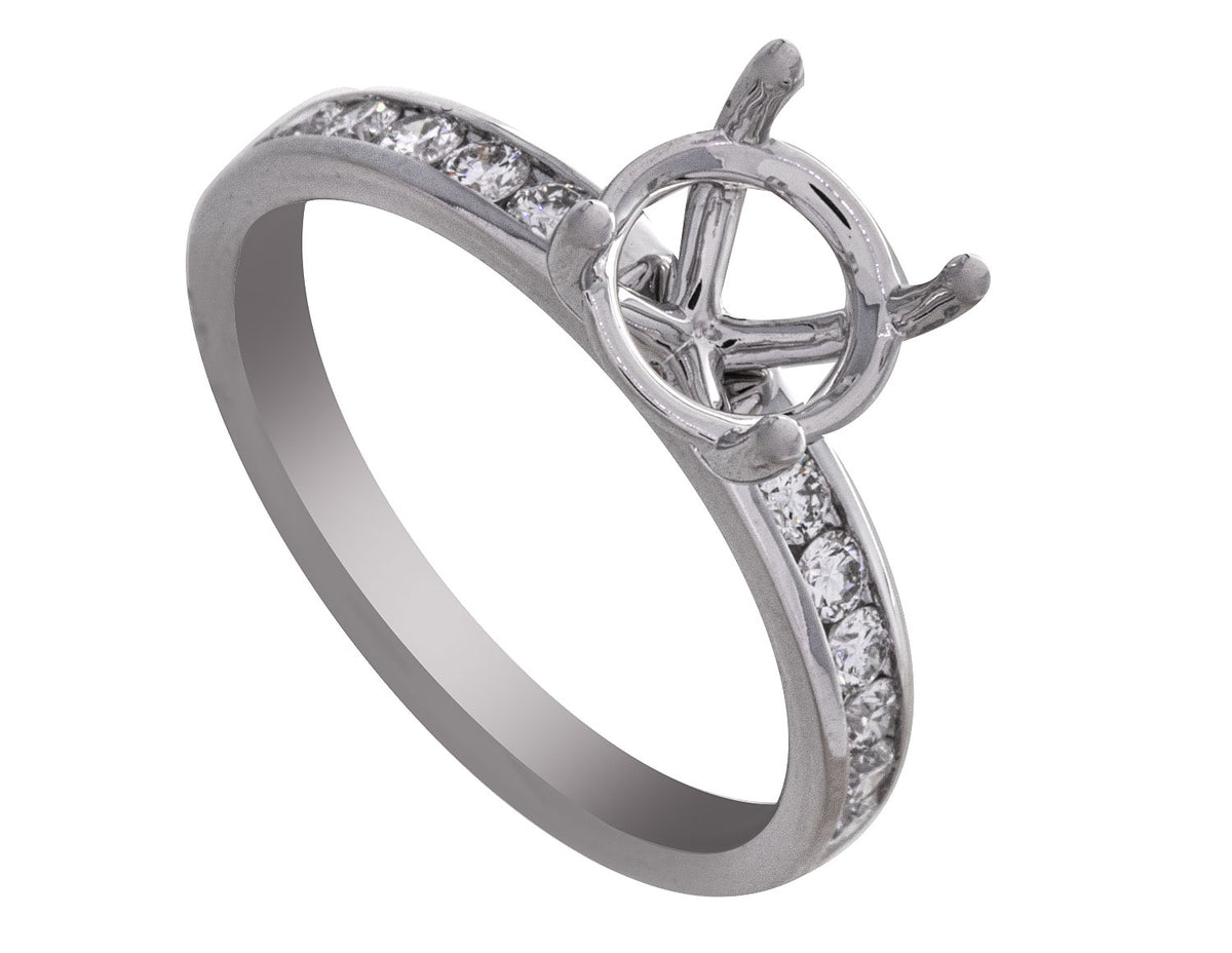 2/5ct. t.w. Diamond Engagement Ring in 14K White Gold