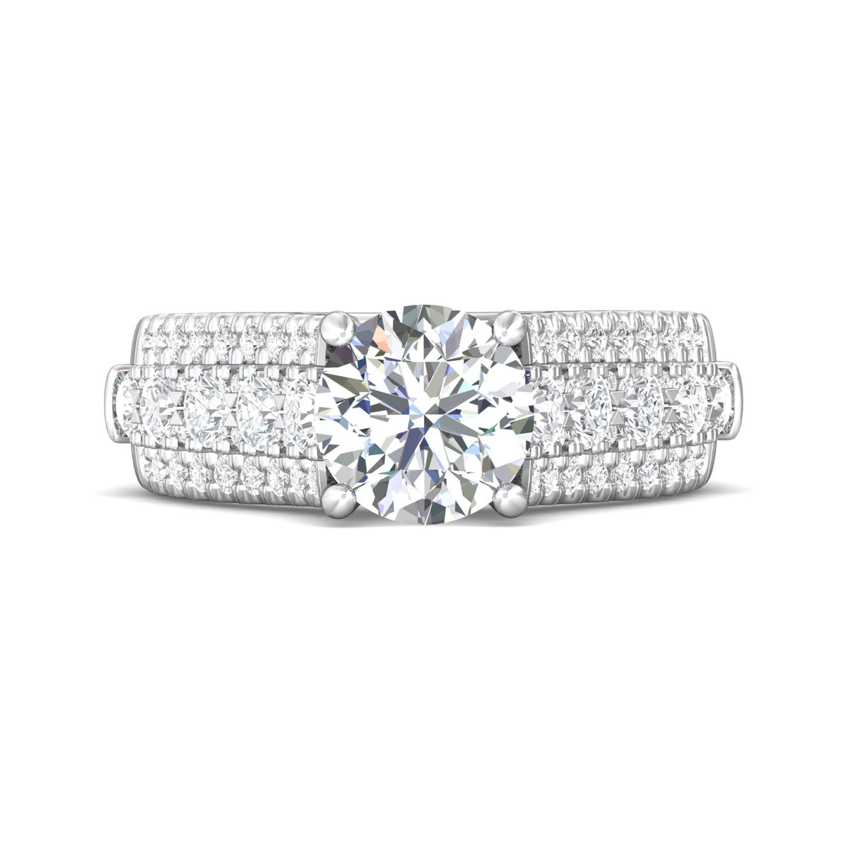 1 1/5ct. t.w. Diamond Engagement Ring in 14K White Gold