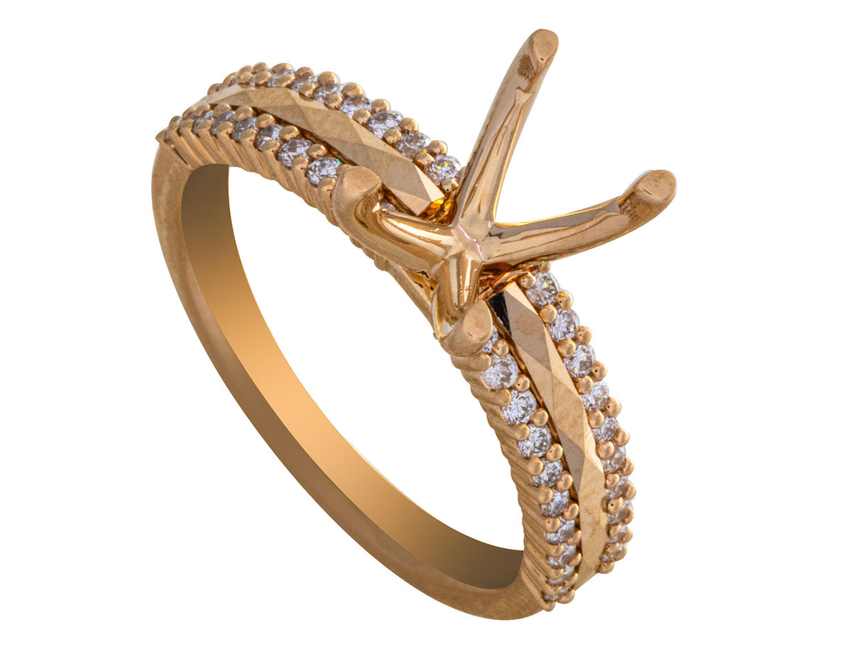 1/4ct. t.w. Diamond Engagement Ring in 14K Yellow Gold