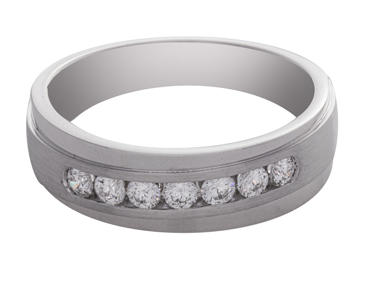 1/2ct. t.w. Round Cut Kessler 81 Diamond Men's Wedding Band