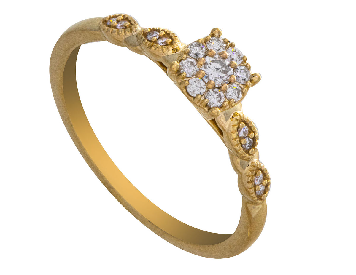 1/6ct. t.w. Diamond Promise Ring in 10K Yellow Gold