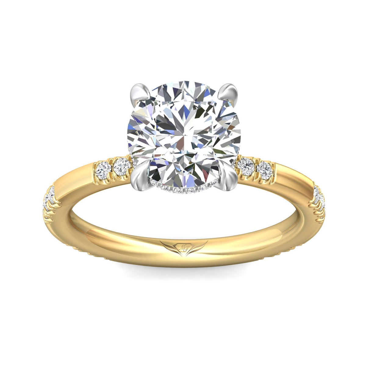 1/4ct. t.w. Diamond Engagement Ring in 14K Yellow and White Gold