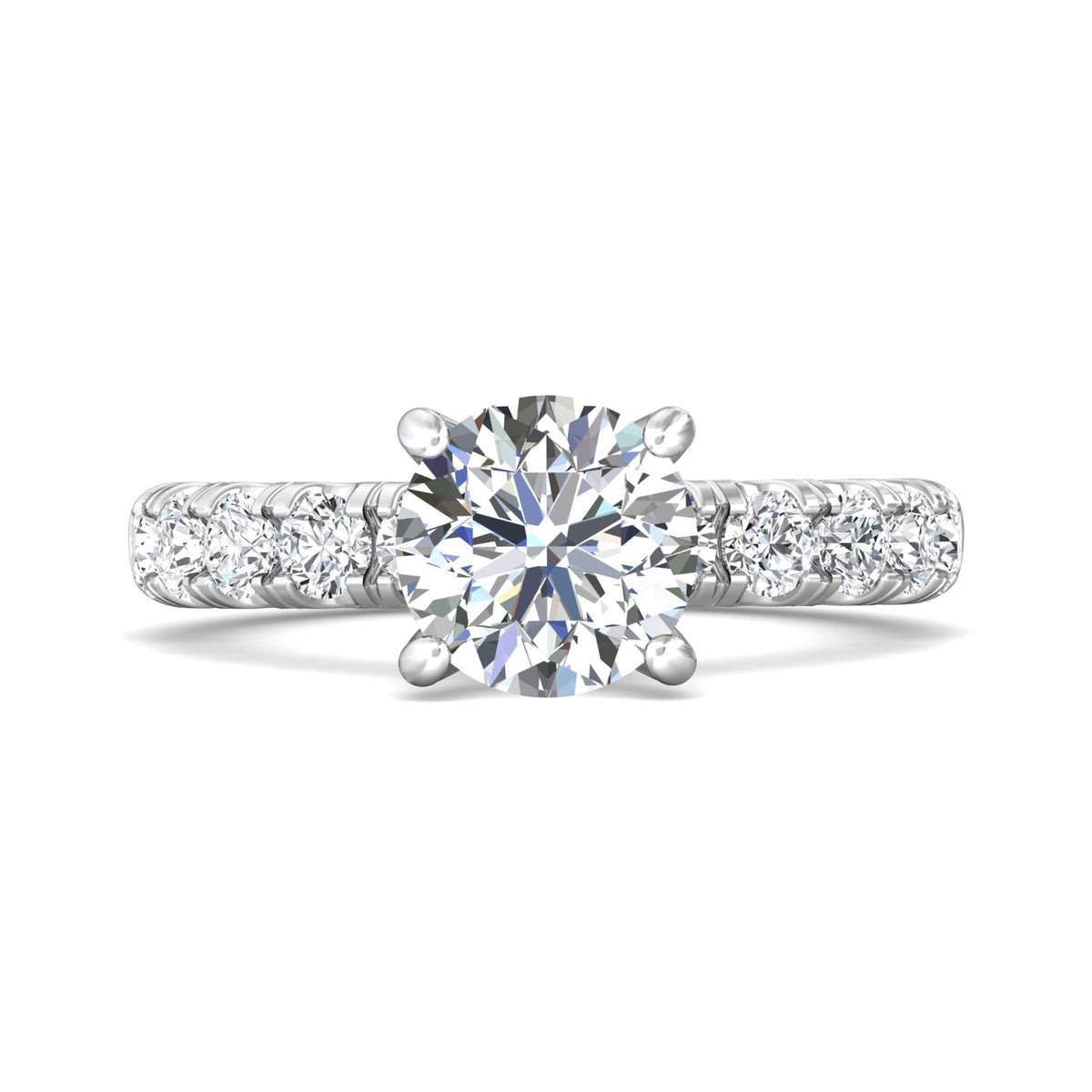 7/8ct. t.w. Diamond Engagement Ring in 14K White Gold