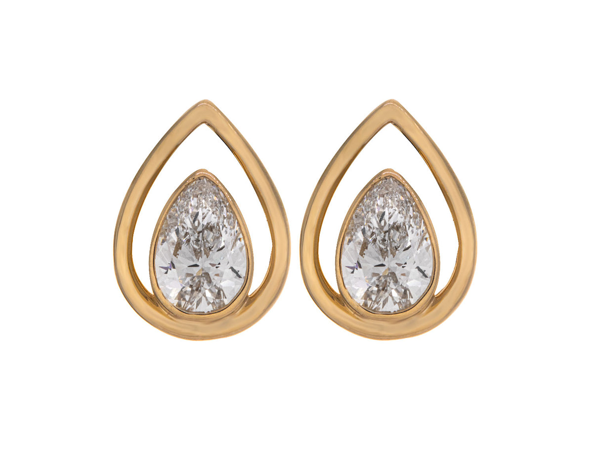 1ct. t.w. Lab Grown Diamond Stud Earrings in 14K Yellow Gold