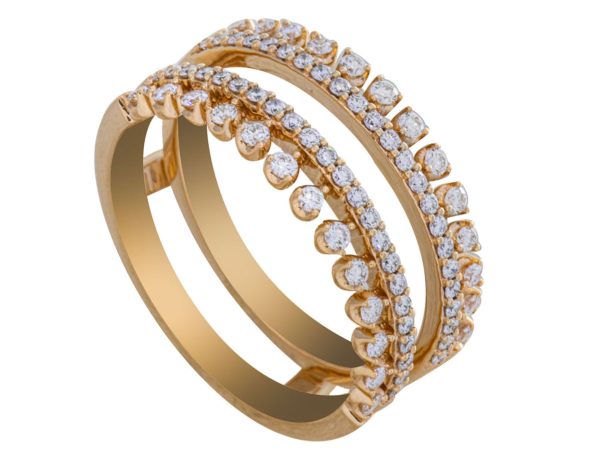 1/2ct. t.w. Diamond Wedding Guard in 14K Yellow Gold