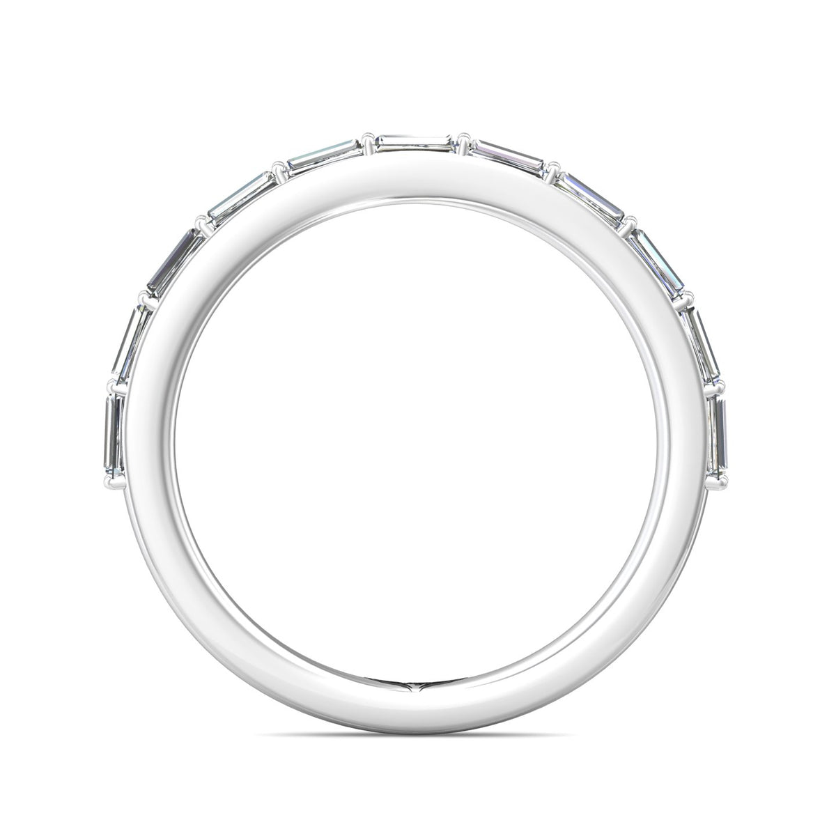 1/2ct. t.w. Baguette Cut Diamond Wedding Band in 14K White Gold