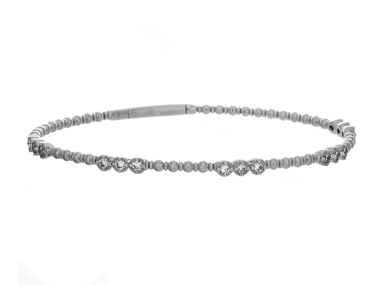 1/2ct. t.w. Diamond Bangle Bracelet in 14K White Gold