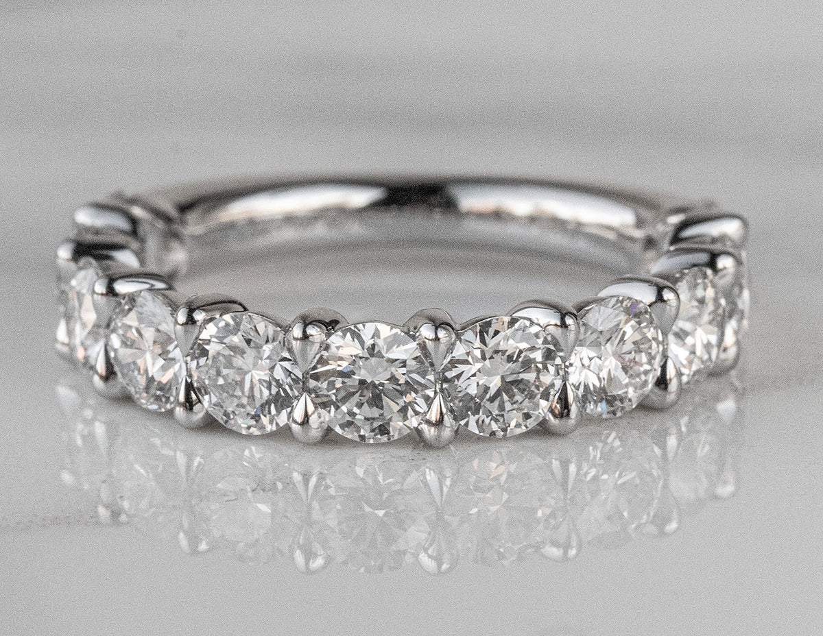 2 1/2ct. t.w. Round Cut Newborn Lab Created Diamond Anniversary Ring in 14K White Gold