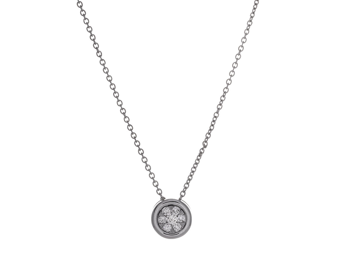 1/4ct. t.w. Diamond Cluster Pendant in 14K White Gold