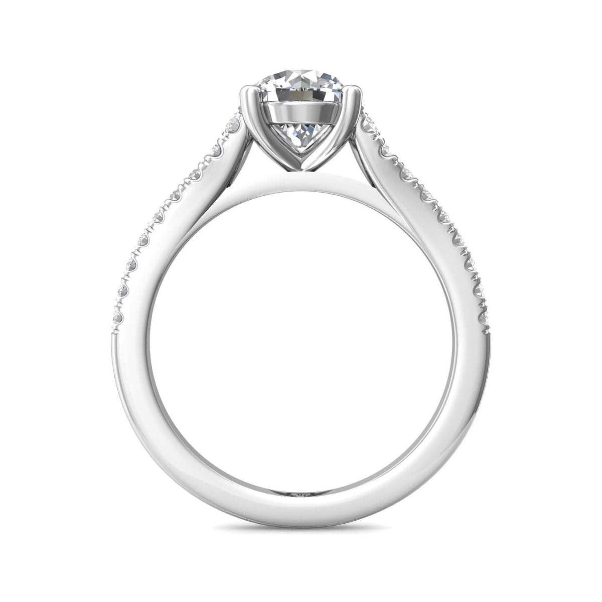 1/4ct. t.w. Round Cut Diamond Engagement Ring in 14K White Gold