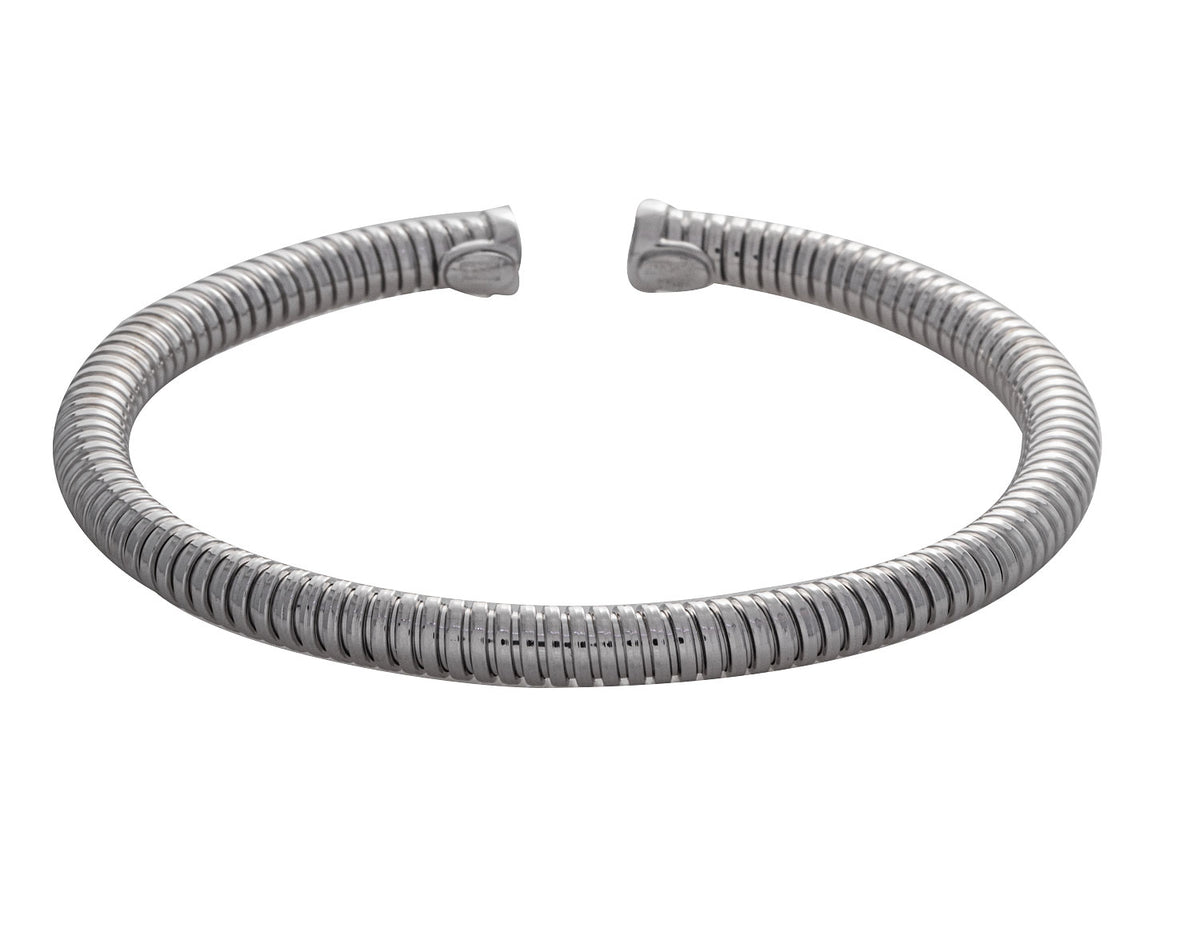 5mm Tubogas Open Round Bangle Bracelet in Sterling Silver