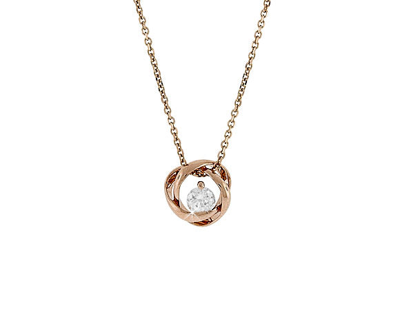 1/4ct. t.w. Kessler 81 Round Diamond Pendant in 14K Rose Gold