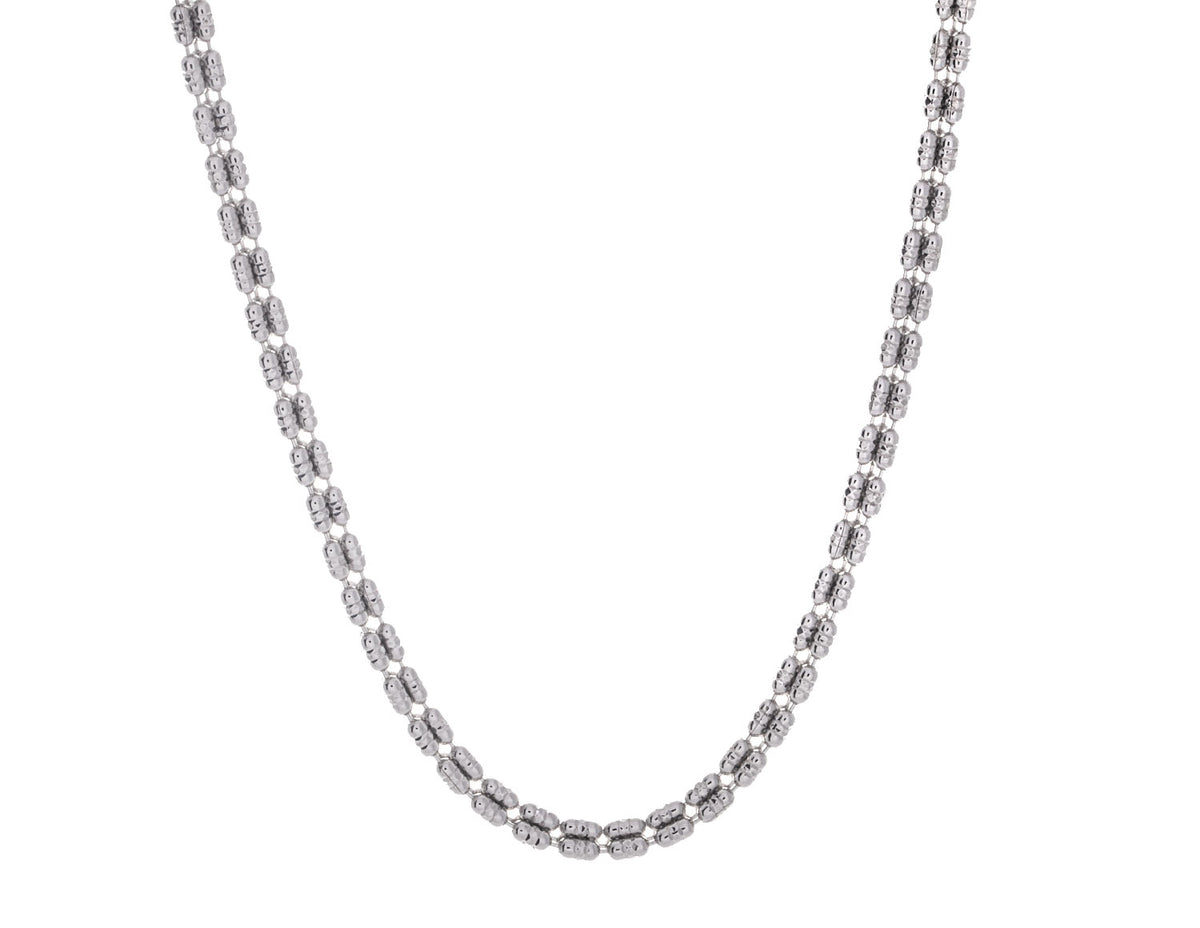 18" 3.6mm Sterling Silver Diamond Cut Ice Chain