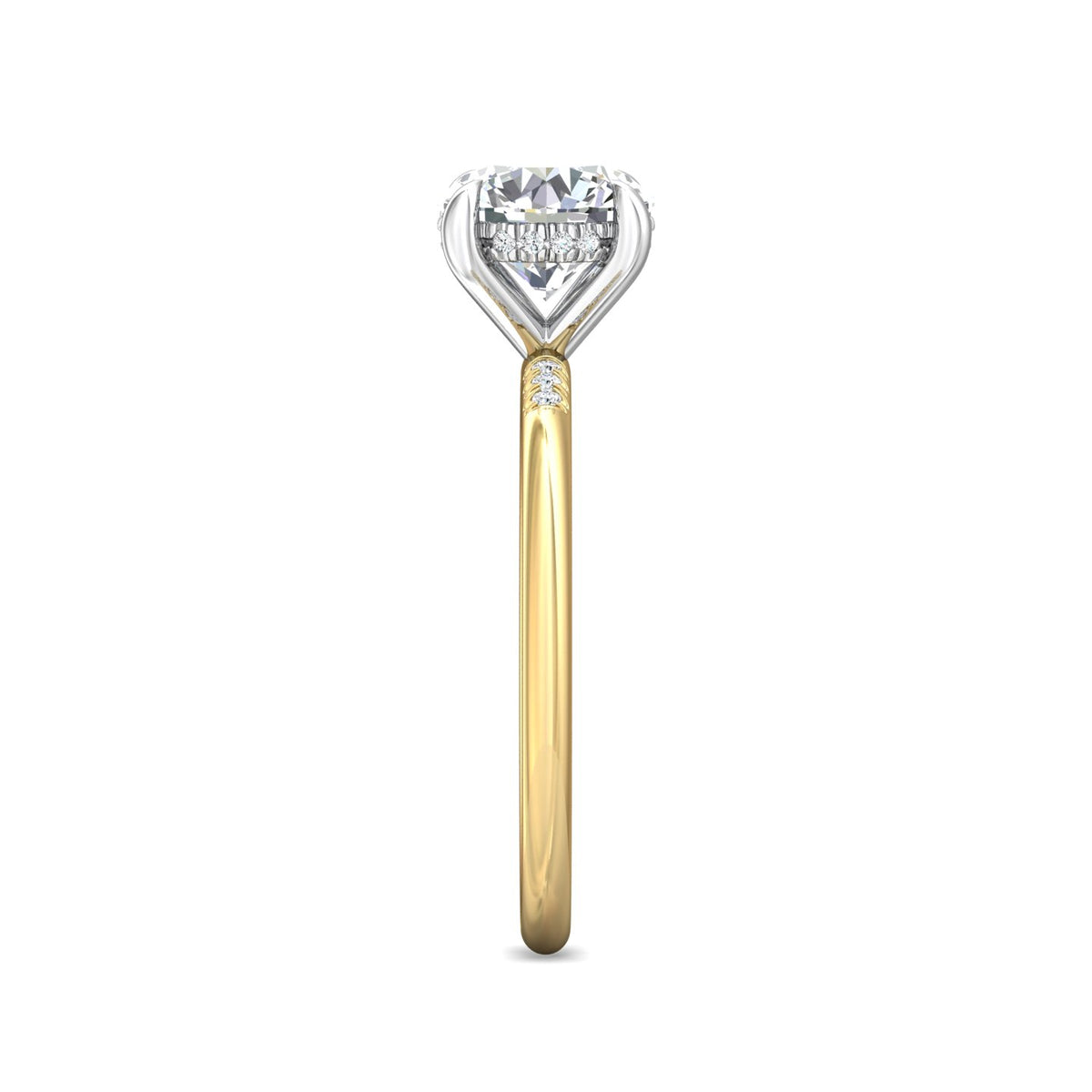 1/14ct. t.w. Diamond Engagement Ring in 14K Yellow and White Gold