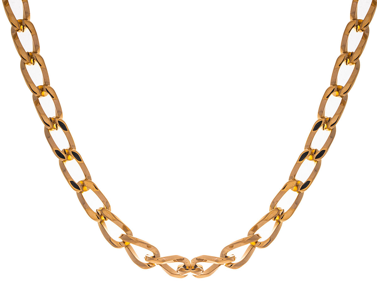 18" Gold Ion-Plated Stainless Steel Curb Link Chain