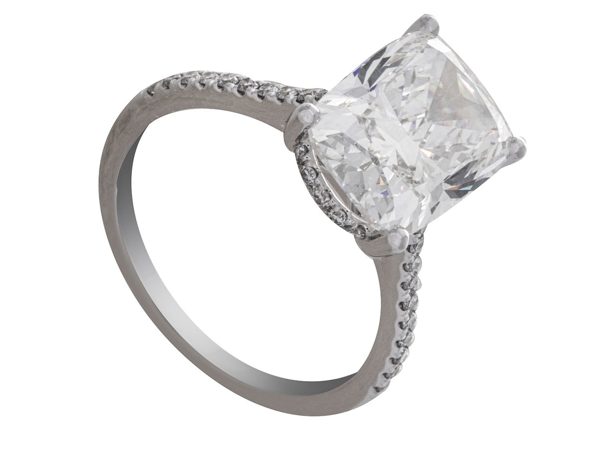 1/5ct. t.w. Lab Grown Diamond Engagement Ring in 14K White Gold