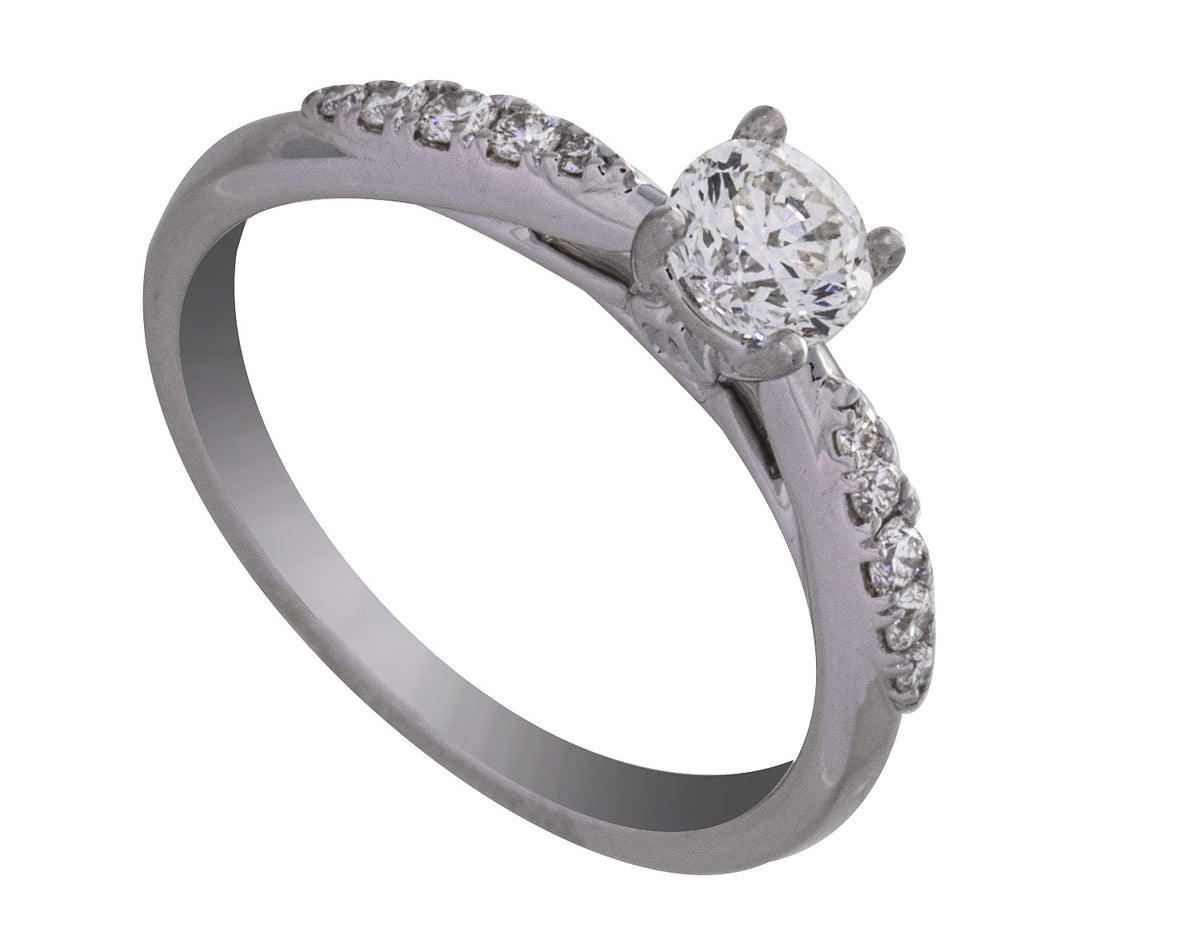 3/5ct. t.w. Kessler 81 Diamond Engagement Ring in 14K White Gold