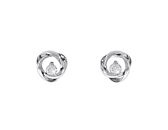 1/3ct. t.w. Kessler 81 Round Diamond Earrings in Sterling Silver