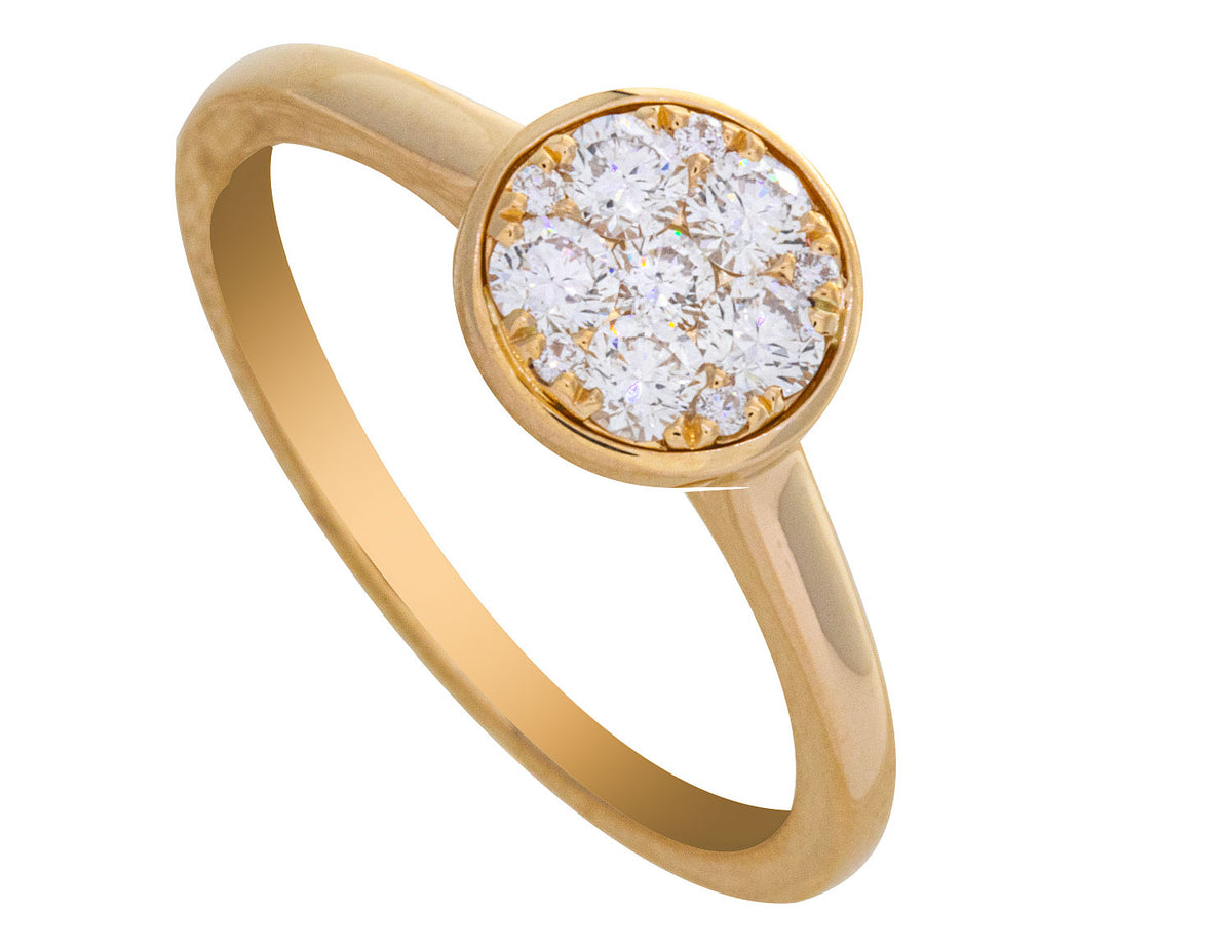 1/3ct. t.w. Diamond Cluster Ring in 14K Yellow Gold