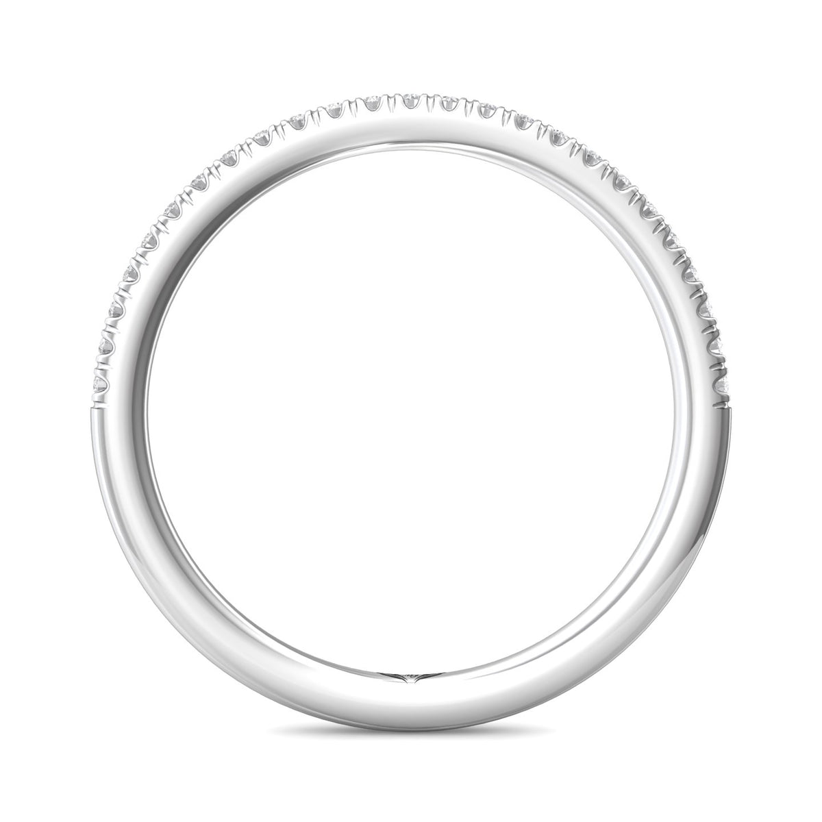 1/7ct. t.w. Round Cut Diamond Wedding Ring in 14K White Gold