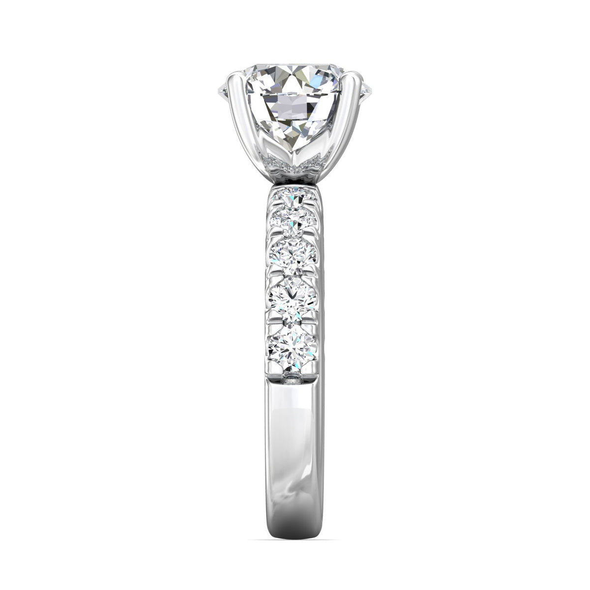 7/8ct. t.w. Diamond Engagement Ring in 14K White Gold