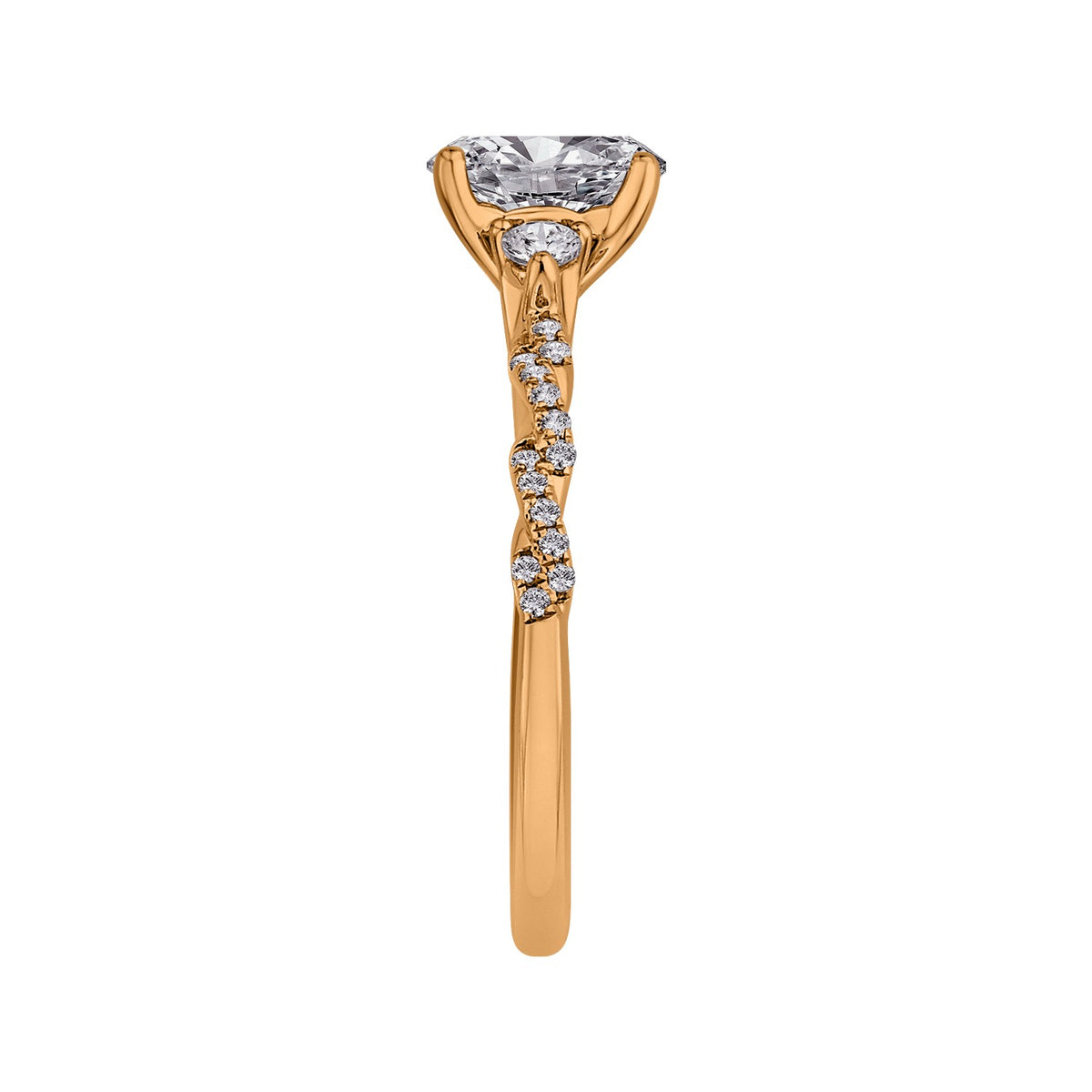 1/4ct. t.w. Round Cut Diamond Engagement Ring in 14K White Gold