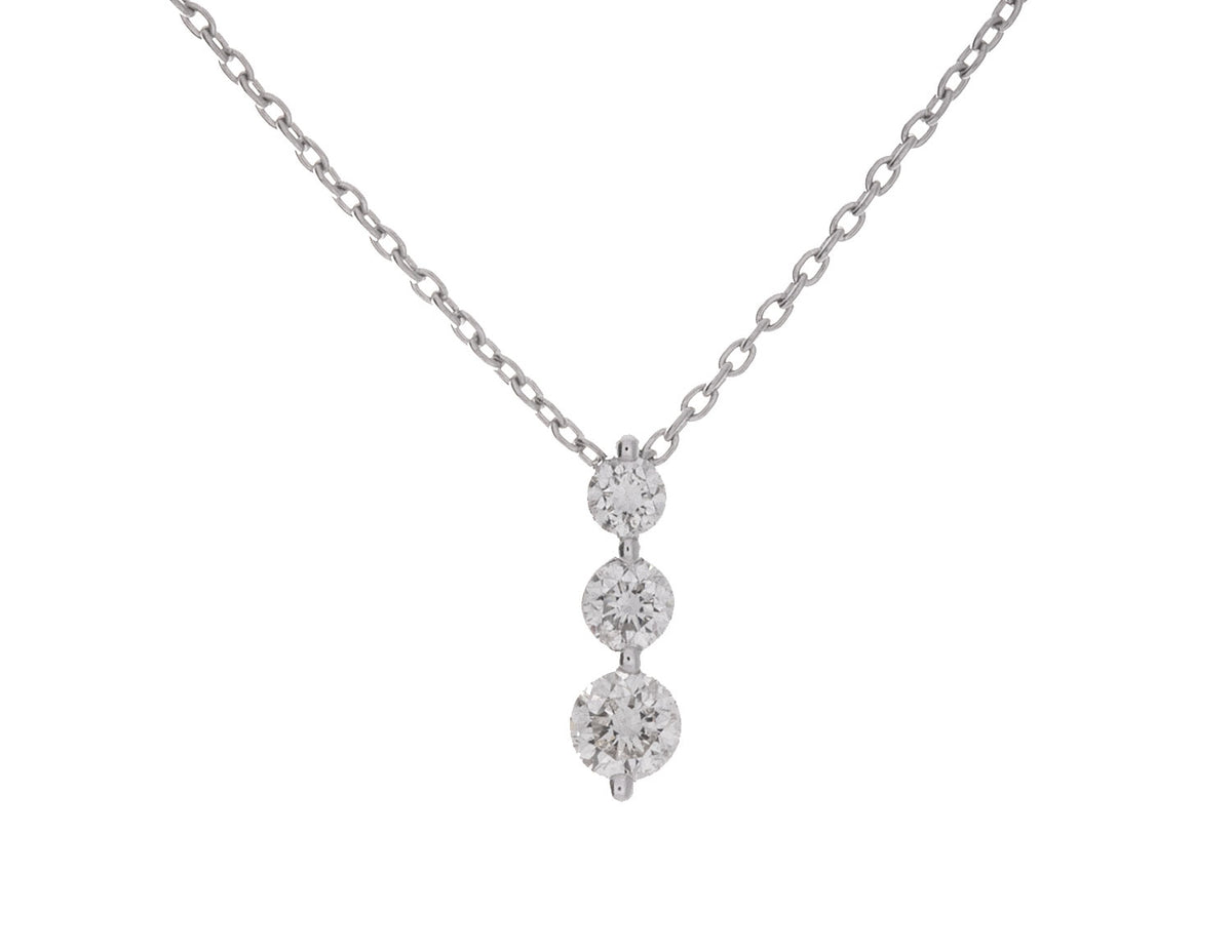 1/4ct. t.w. 3-Stone Diamond Pendant in 14K White Gold