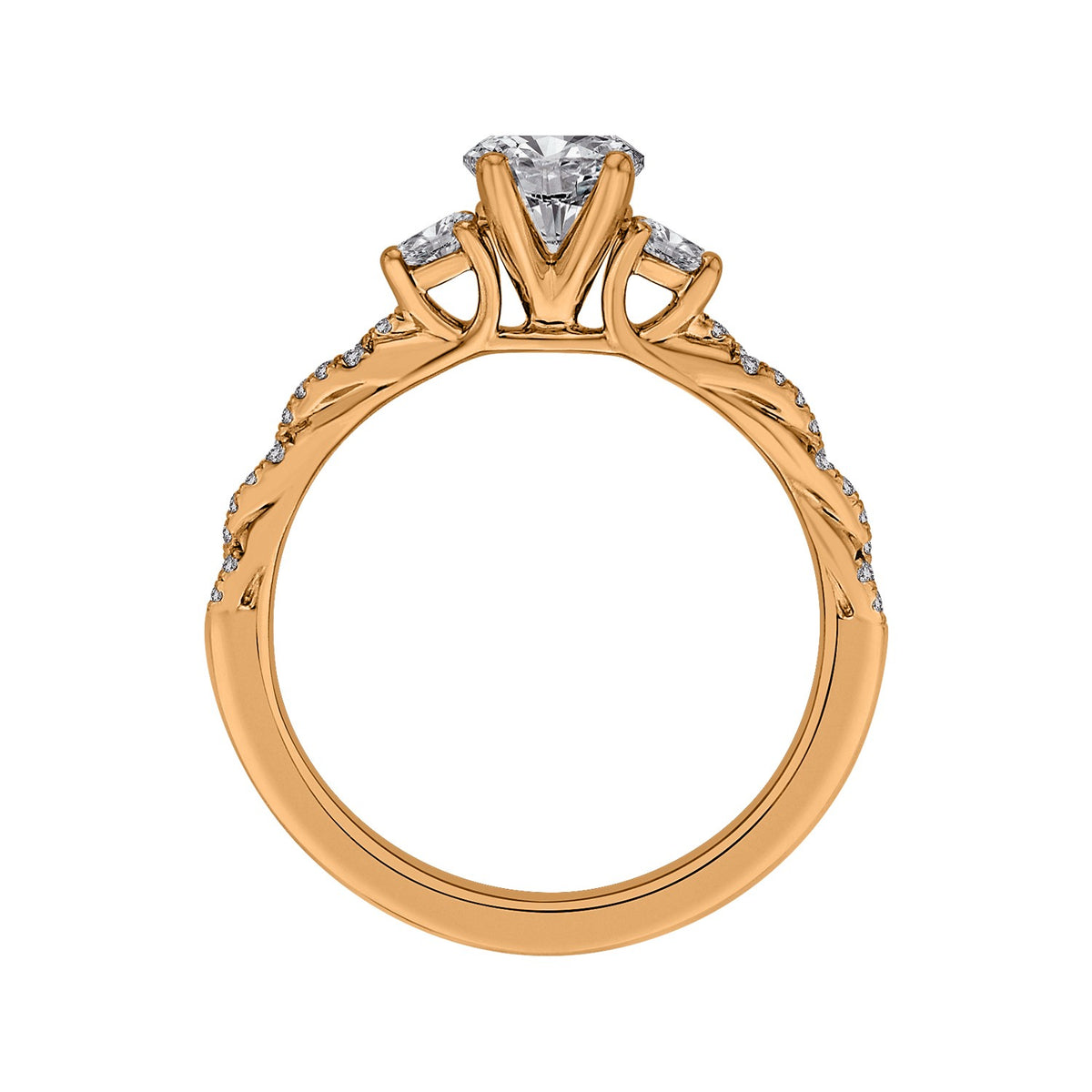 1/4ct. t.w. Round Cut Diamond Engagement Ring in 14K White Gold