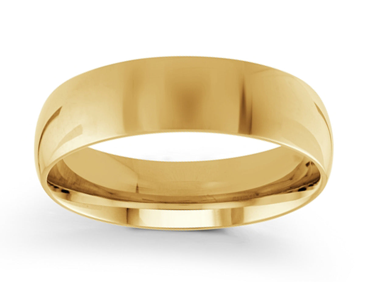 6mm Wedding Ring in 14K Yellow Gold