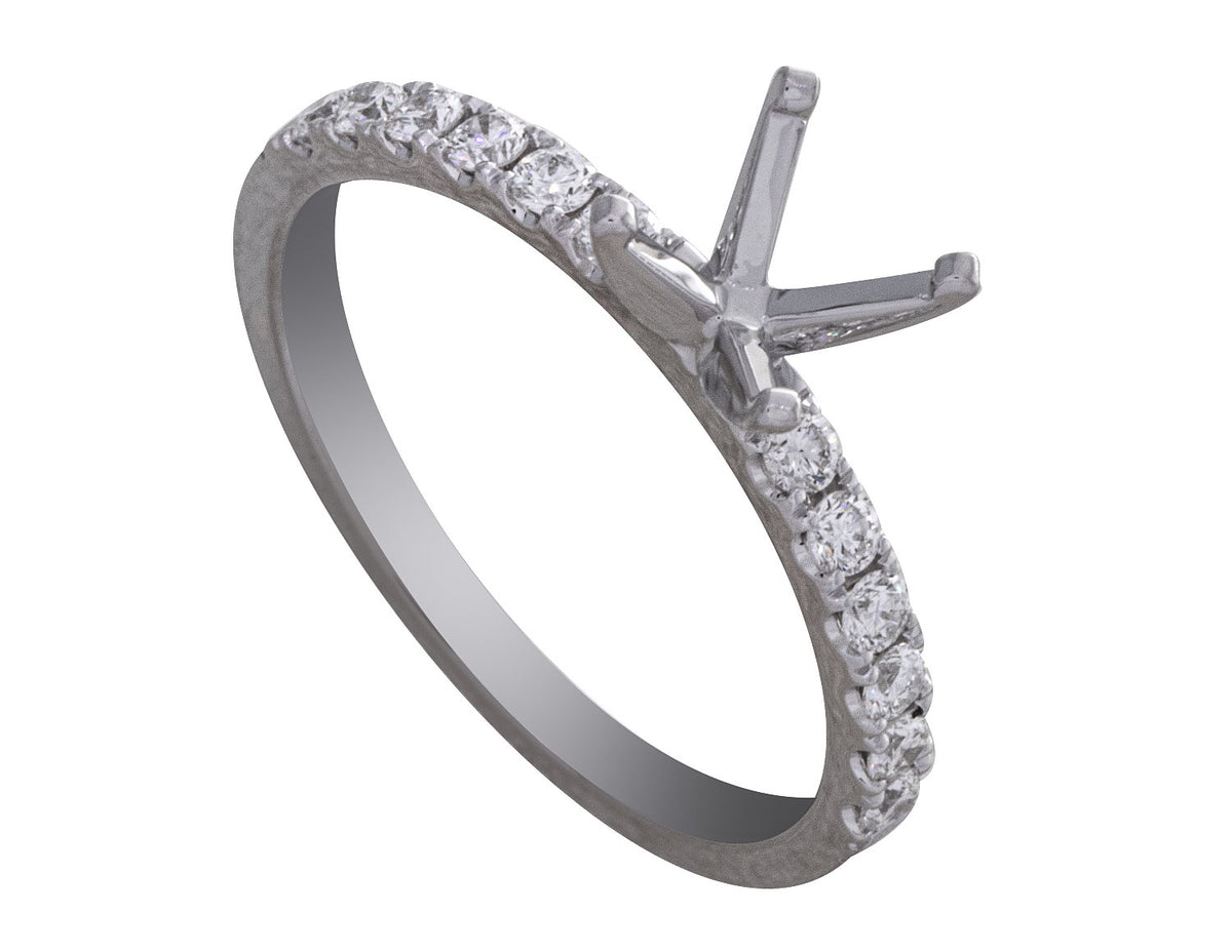 1/3ct. t.w. Diamond Engagement Ring in 14K White Gold