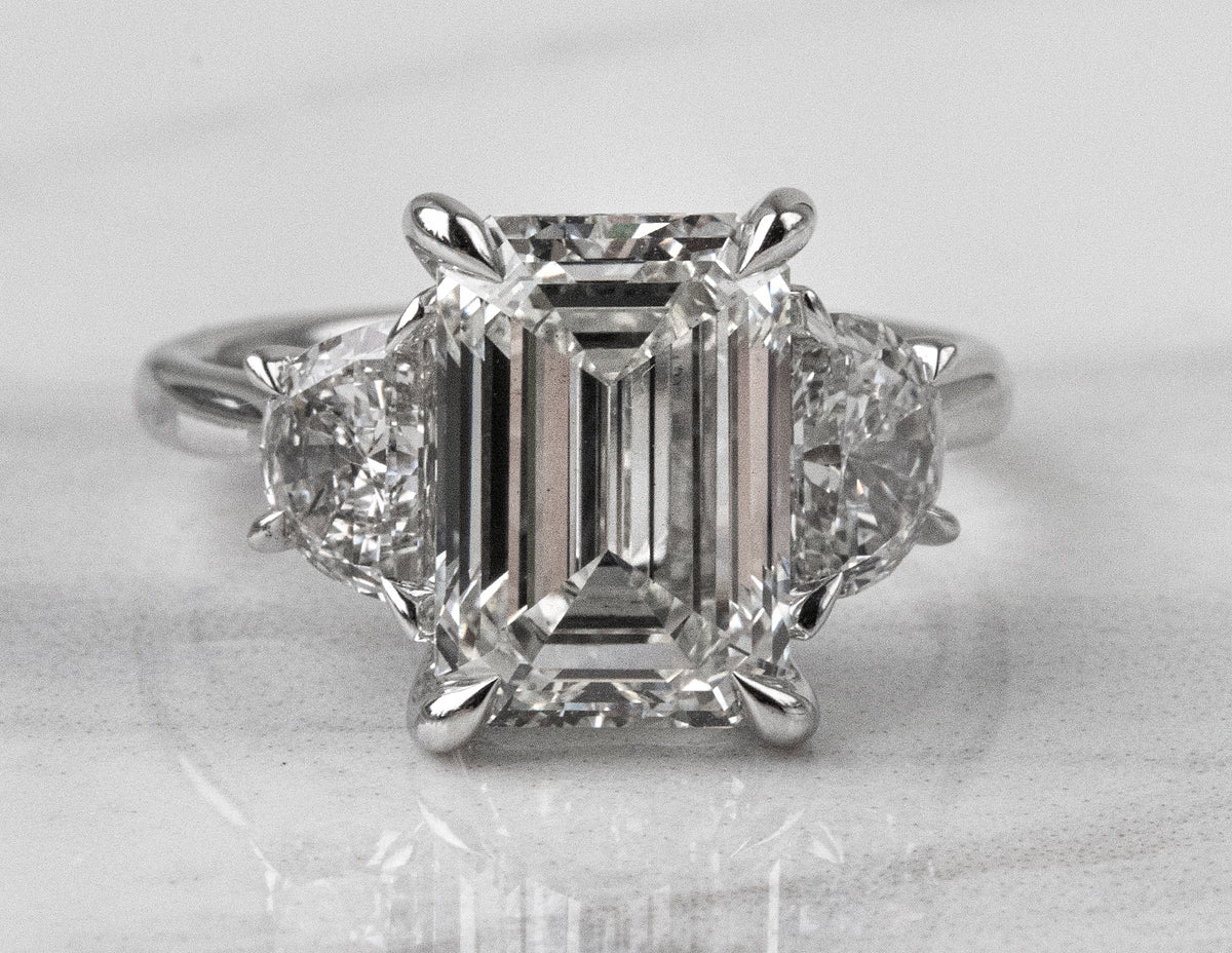 6ct. t.w. Emerald Cut Newborn Lab Created Diamond Engagement Ring in 14K White Gold